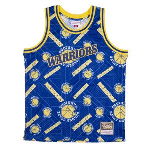 Mitchell & Ness Golden State Warriors Swingman Jersey - Férfi - Jersey Mitchell & Ness - Kék - MSPOBW19081-GSWPTNY - Méret: L