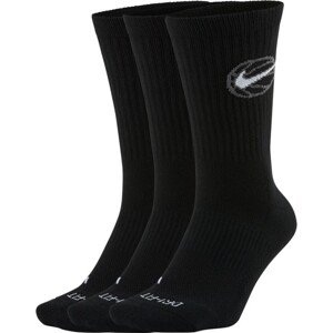 Nike Everyday Crew Socks - Unisex - Zokni Nike - Fekete - DA2123-010 - Méret: S
