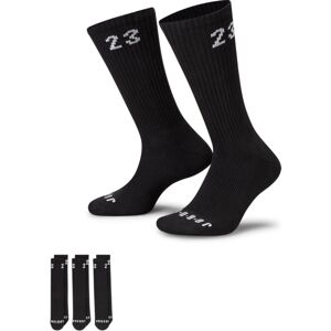 Jordan Essentials 3 Pack Crew Black Socks - Unisex - Zokni Jordan - Fekete - DA5718-010 - Méret: S