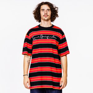 Karl Kani Originals Stripe Tee Red / Black / Green - Férfi - Rövid ujjú póló Karl Kani - Multicolor - 6030928 - Méret: S