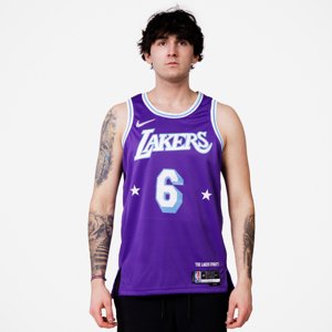 Nike Dri-Fit NBA Lebron James La Lakers City Edition Swingman Jersey - Férfi - Jersey Nike - Lila - DB4032-506 - Méret: XL
