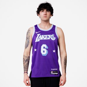 Nike Dri-Fit NBA Lebron James La Lakers City Edition Swingman Jersey - Férfi - Jersey Nike - Lila - DB4032-506 - Méret: 2XL