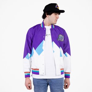 Mitchell & Ness 75th Anniversary Warm Up Jacket Utah Jazz Purple - Férfi - Dzseki Mitchell & Ness - Fehér - OJBF1201-UJAYYPPPPURP - Méret: S