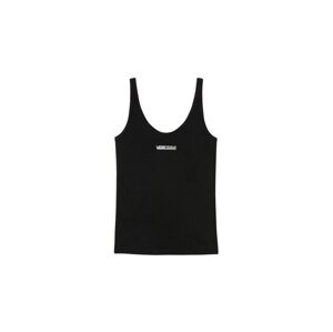 Vans Wm Turvy Black - Nők - Rövid ujjú póló Vans - Fekete - VN0A4DNDBLK - Méret: M