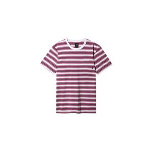 Vans Mn Knollwood Stripe White/Fuchsia Purple - Férfi - Rövid ujjú póló Vans - Rózsaszín - VN0A49RMVB8 - Méret: S