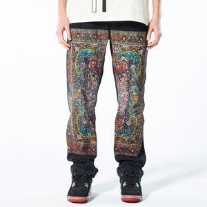 Pleasures Walk On Me Rug Denim Pants Black - Férfi - Nadrág Pleasures - Fekete - P22SP035-BLACK - Méret: 30