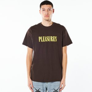 Pleasures Tickle Logo Tee Brown - Férfi - Rövid ujjú póló Pleasures - Barna - P22SP054-BROWN - Méret: S