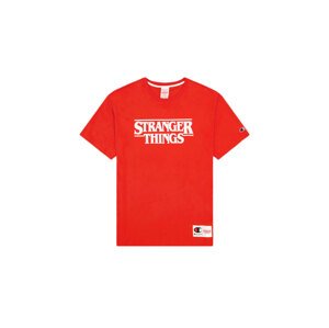 Champion x Stranger Things Men´s T-Shirt - Férfi - Hoodie Champion - Piros - 217791-RS033 - Méret: M