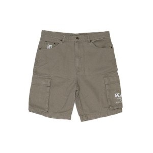 Karl Kani Retro Washed Cargo Shorts Military Green - Férfi - Rövidnadrág Karl Kani - Zöld - 6012190 - Méret: XL