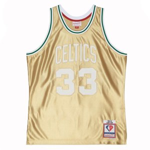 Mitchell & Ness Boston Celtics Larry Bird 75th Gold Swingman Jersey - Férfi - Jersey Mitchell & Ness - Multicolor - SMJY4398-BCE85LBIGOLD - Méret: S