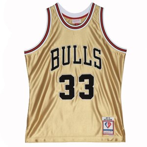 Mitchell & Ness Chicago Bulls Scottie Pippen 75th Gold Swingman Jersey - Férfi - Jersey Mitchell & Ness - Multicolor - SMJY4398-CBU97SPIGOLD - Méret: