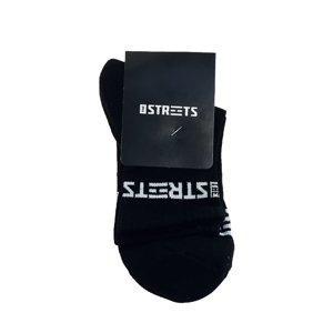 The Streets Socks Black Mid - Unisex - Zokni The Streets - Fekete - STRTSSCKSBLCKMD - Méret: XL