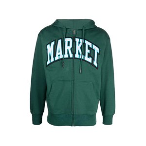 Market Arc Zip-Up Green - Férfi - Hoodie MARKET - Zöld - 397000384-2 - Méret: S