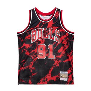 Mitchell & Ness NBA Chicago Bulls Dennis Rodman Team Marble Swingman Jersey - Férfi - Jersey Mitchell & Ness - Fekete - TFSM1278-CBU97DRDBLCK - Méret: