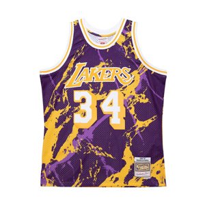 Mitchell & Ness NBA Los Angeles Lakers Shaquille O'Neal Team Marble Swingman Jersey - Férfi - Jersey Mitchell & Ness - Lila - TFSM1278-LAL96SONPTPR -