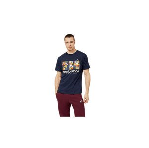 New Balance Hoops Abstract Graphic T-Shirt - Férfi - Rövid ujjú póló New Balance - Kék - MT23587ECL - Méret: M