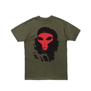 Pleasures Alien Tee Olive - Férfi - Rövid ujjú póló Pleasures - Zöld - P22W057-OLIVE - Méret: L