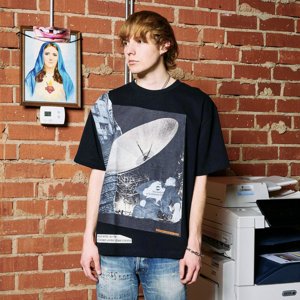 Pleasures Ultravision Heavyweight Tee Black - Férfi - Rövid ujjú póló Pleasures - Fekete - P22W007-BLACK - Méret: L
