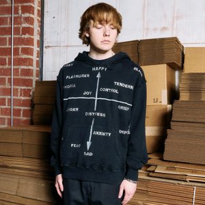 Pleasures Hysteria Black - Férfi - Hoodie Pleasures - Fekete - P22W017-BLACK - Méret: 2XL