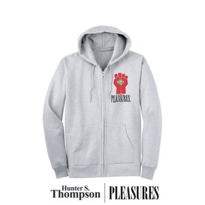 Pleasures HST Zip Heather Grey - Férfi - Hoodie Pleasures - Szürke - P22W051-GREY - Méret: 2XL