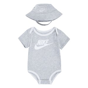 Nike Infant Core Bucket Hat & Bodysuit 2pc Set Heather Grey - Gyerek - set Nike - Szürke - NN0815-C87 - Méret: 12M