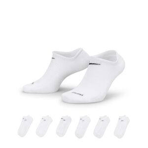 Nike Everyday Lightweight No-Show Socks 6-Pack White - Unisex - Zokni Nike - Fehér - SX7679-100 - Méret: XL