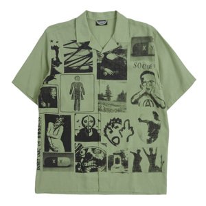 Pleasures Choices Camp Collar Button Down Green - Férfi - Ing Pleasures - Zöld - P23SP015-GREEN - Méret: 2XL