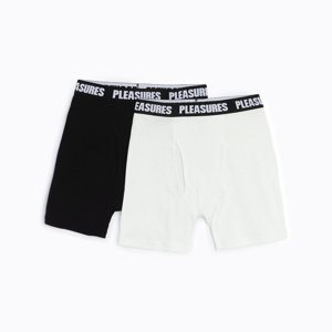 Pleasures Boxer Brief 2-Pack Black/White - Férfi - Fehérnemű Pleasures - Multicolor - P21W063 - Méret: S
