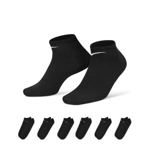 Nike Everyday Lightweight No-Show 6-Pack Socks Black - Unisex - Zokni Nike - Fekete - SX7679-010 - Méret: S