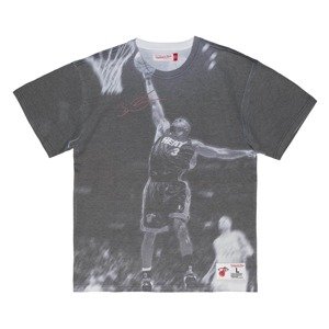Mitchell & Ness NBA Dwyane Wade Above The Rim Sublimated S/S Tee - Férfi - Rövid ujjú póló Mitchell & Ness - Szürke - TCRW3401-MHEYYDWAWHIT - Méret: X