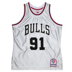 Mitchell & Ness NBA Chicago Bulls Dennis Rodman 75th Anniversary Platinum Collection Swingman Jersey - Férfi - Jersey Mitchell & Ness - Fehér - SMJY47