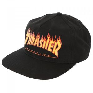 Thrasher Skate Mag Flame Embroidered Snapback - Unisex - Sapka Thrasher - Fekete - 144910 - Méret: UNI