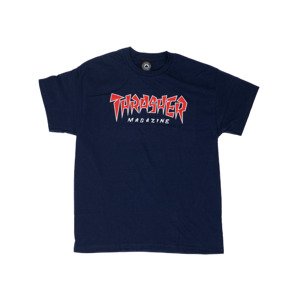 Thrasher Skate Mag Jagged Logo Short Sleeve Tee - Férfi - Rövid ujjú póló Thrasher - Kék - 145081 - Méret: S