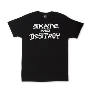 Thrasher Skate Mag Skate & Destroy Short Sleeve Tee Black - Férfi - Rövid ujjú póló Thrasher - Fekete - 110103-BLCK - Méret: M