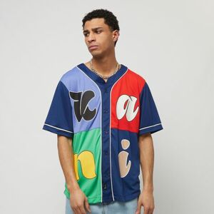 Karl Kani Varsity Block Pinstripe Baseball Shirt Blue/White/Navy - Nők - Rövid ujjú póló Karl Kani - Multicolor - 6033464 - Méret: L