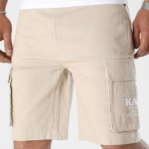 Karl Kani Small Signature Washed Cargo Shorts Taupe - Férfi - Rövidnadrág Karl Kani - Barna - 6013496 - Méret: 2XL