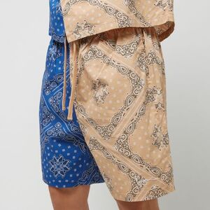 Karl Kani Small Signature Paisley Block Resort Shorts Blue/Sand - Férfi - Rövidnadrág Karl Kani - Multicolor - 6013398 - Méret: L