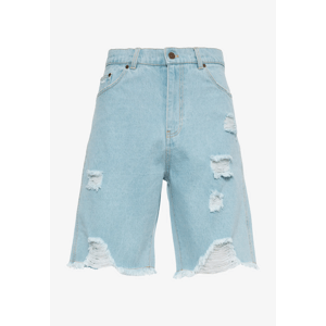 Karl Kani OG Heavy Distressed Denim Shorts Bleached Blue - Férfi - Rövidnadrág Karl Kani - Kék - 6010235 - Méret: 30