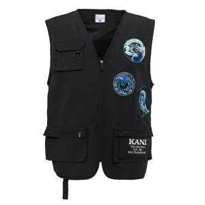Karl Kani Retro Patched Utility Vest Black - Férfi - Mellény Karl Kani - Fekete - 6082118 - Méret: S