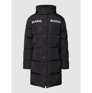 Karl Kani Retro Hooded Long Puffer Jacket Black - Férfi - Dzseki Karl Kani - Fekete - 6076827 - Méret: L