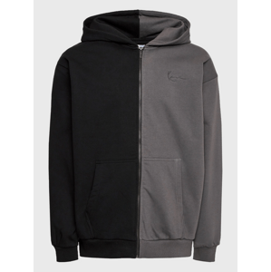 Karl Kani Chest Signature Split OS Full Zip Black/Anthracite - Férfi - Hoodie Karl Kani - Multicolor - 6021392 - Méret: 2XL