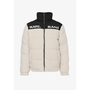 Karl Kani Retro Teddy Puffer Jacket Light Sand/Black - Férfi - Dzseki Karl Kani - Fehér - 6076826 - Méret: XL