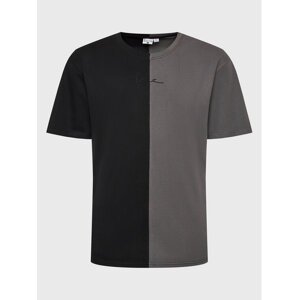 Karl Kani Small Signature Split Black/Anthracite Tee - Férfi - Rövid ujjú póló Karl Kani - Szürke - 6037489 - Méret: M