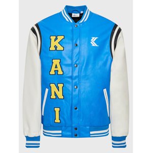 Karl Kani OG Smiley College Jacket Blue/Off White - Férfi - Dzseki Karl Kani - Kék - 6085171 - Méret: S