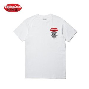 Pleasures Rolling Stone Tee White - Férfi - Rövid ujjú póló Pleasures - Fehér - P23SU056-WHITE - Méret: S