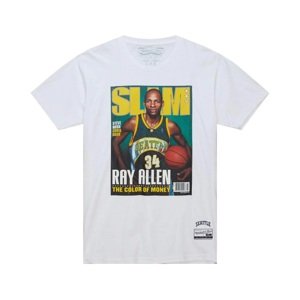 Mitchell & Ness NBA Seattle Supersonics Ray Allen Slam Tee - Férfi - Rövid ujjú póló Mitchell & Ness - Fehér - BMTRINTL1059-SSUWHITRAL - Méret: M
