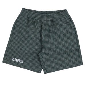 Pleasures Intercept Houndstooth Shorts Forest Green - Férfi - Rövidnadrág Pleasures - Zöld - P23F007-FOREST GREEN - Méret: M