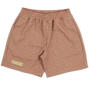 Pleasures Intercept Houndstooth Shorts Brown - Férfi - Rövidnadrág Pleasures - Barna - P23F007-BROWN - Méret: M