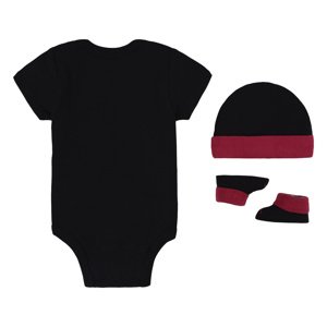 JHN JUMPMAN HAT BDYST BOOTIE - BLACK(GYM RED) - Gyerek - set Jordan - Fekete - LJ0041-KR5 - Méret: 0/6M