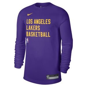 Nike Dri-FIT NBA Los Angeles Lakers Practice Long-Sleeve Tee - Férfi - Rövid ujjú póló Nike - Lila - FD9953-504 - Méret: XL